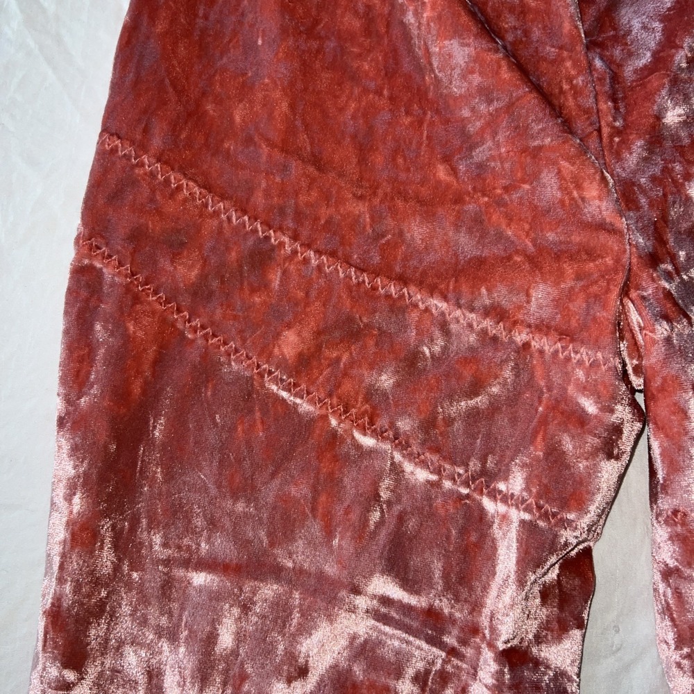 Yitty Plusshy High Waist Shaping Leggings Size Large Pink Velour Velvet NWT - Picture 3 of 6